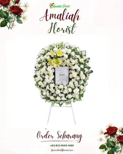 Krans Bunga Duka Cita di Sinduwati